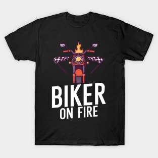 Biker on fire T-Shirt